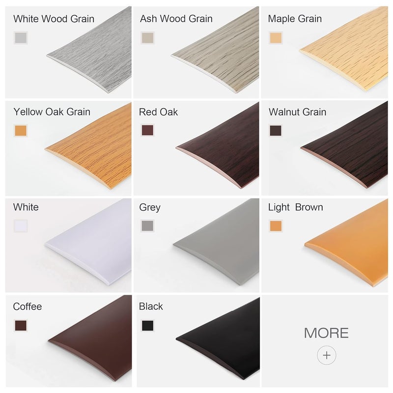 bnell Floor Transition Strip Floor Cover Strips Self Adhesive Flooring Transitions Laminate Floor Strip Vinyl Floor Flat Divider Strip for for Joining Floor Gaps (3.28FT,2in, Ash Wood Grain) - Image 4